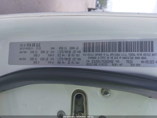 RAM 2500 2019 3C6UR5HJ7KG652492 Image 9