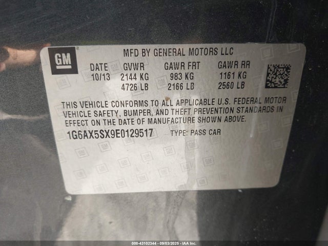 2014 CADILLAC CTS 1G6AX5SX9E0129517 Photo 8