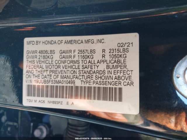 2021 ACURA TLX 19UUB5F53MA010499 Photo 8