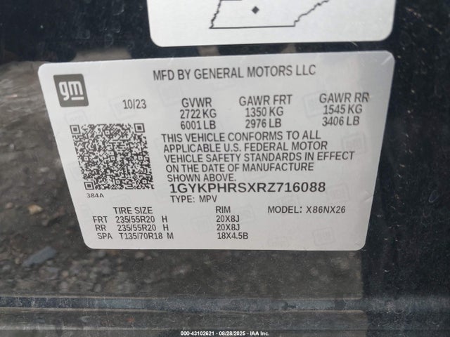 2024 CADILLAC XT6 1GYKPHRSXRZ716088 Photo 8
