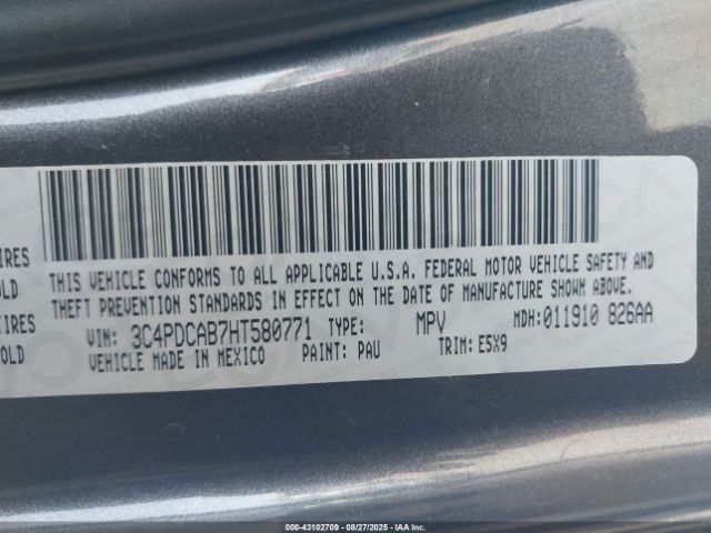 2017 DODGE JOURNEY 3C4PDCAB7HT580771 Photo 8