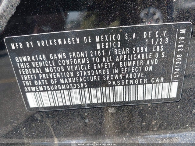 3VWEM7BU0RM033395 Volkswagen tsi