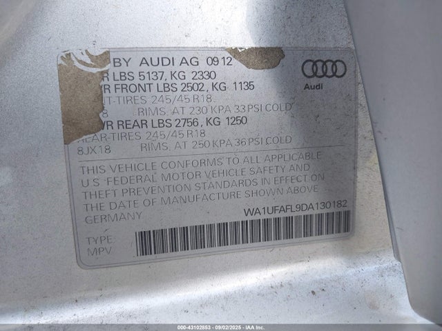 2013 AUDI ALLROAD WA1UFAFL9DA130182 Photo 8