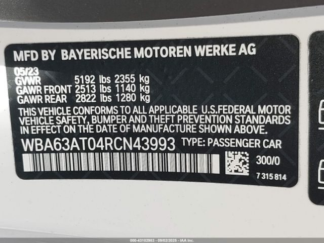 2024 BMW M440I WBA63AT04RCN43993 Photo 8