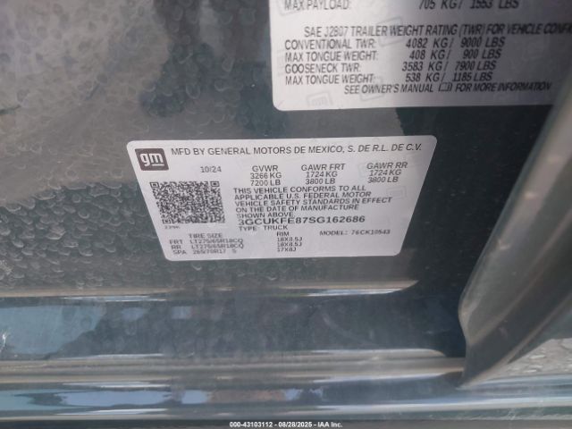 2025 CHEVROLET SILVERADO 1500 3GCUKFE87SG162686 Photo 8