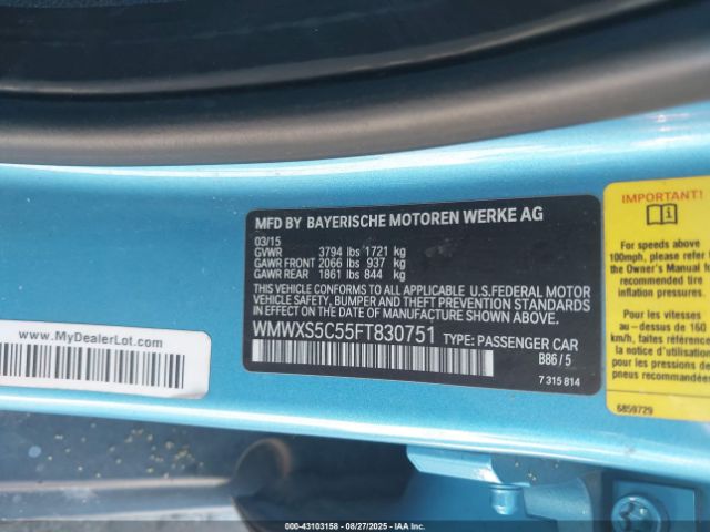 2015 MINI HARDTOP WMWXS5C55FT830751 Photo 8