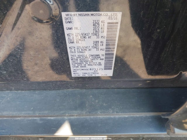 5N1AT2MVXGC825125 Nissan 2016