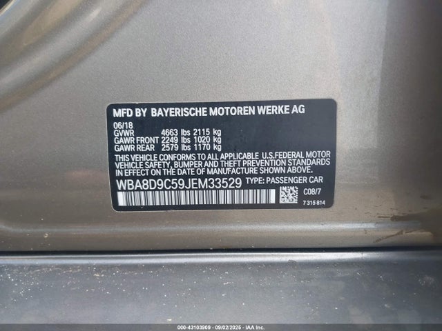 BMW 330I 2018 WBA8D9C59JEM33529 Image 9