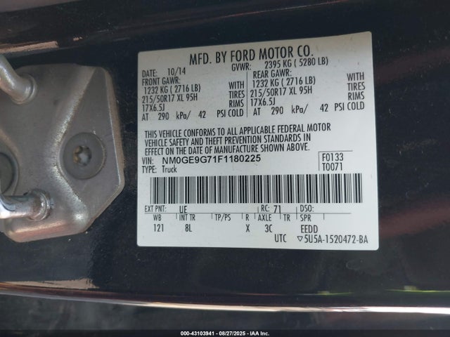 Ford 2015 2015 NM0GE9G71F1180225 Image 9