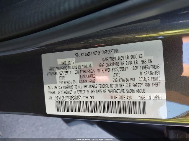 Mazda py 2016 JM3KE2BY1G0628191 Image 9