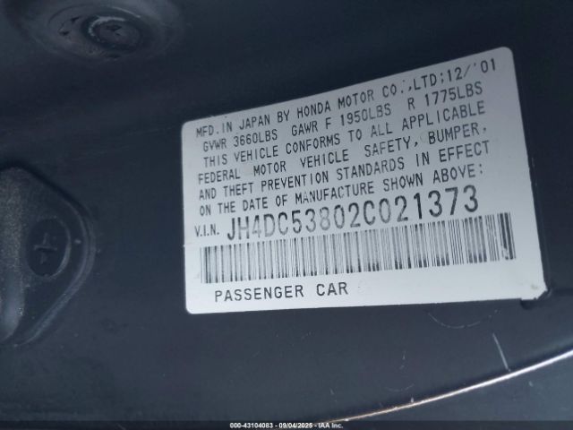 2002 ACURA RSX JH4DC53802C021373 Photo 8