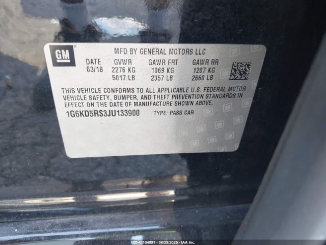 2018 CADILLAC CT6 1G6KD5RS3JU133900 Photo 8