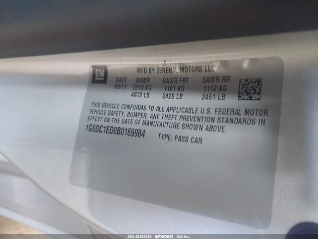 2011 CADILLAC CTS 1G6DC1ED0B0169984 Photo 8