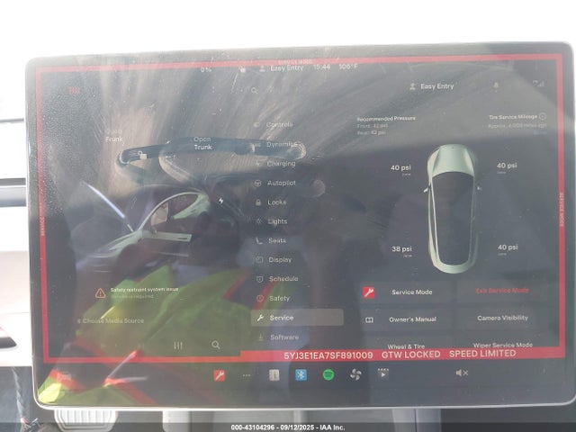 5YJ3E1EA7SF891009 Tesla MODEL 3