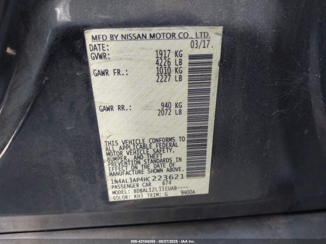 Nissan 2017 2017 1N4AL3AP4HC223621 Image 9