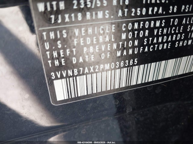 3VVNB7AX2PM036365 Volkswagen tsi