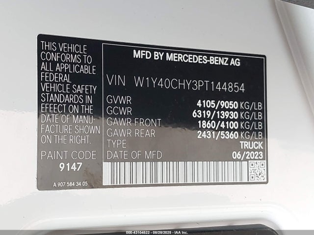 W1Y40CHY3PT144854 Mercedes-Benz m274
