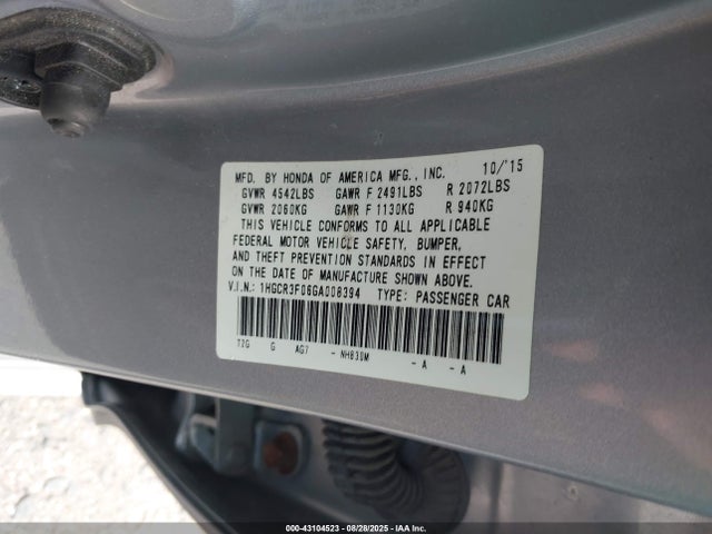 1HGCR3F06GA008394 Honda j35y1