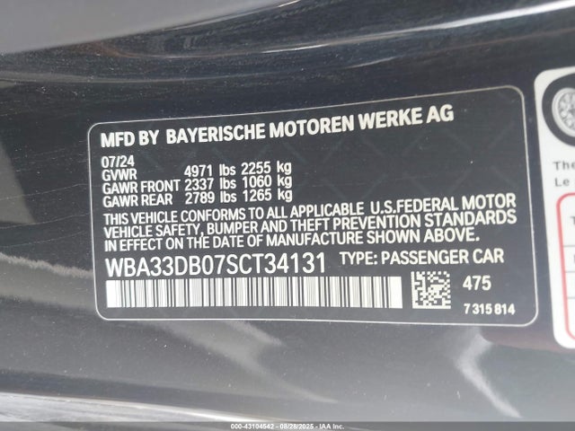 BMW 430I 2025 WBA33DB07SCT34131 Image 9