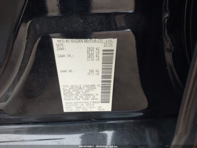 1N4AL3APXFN917960 Nissan 2015