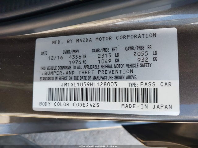 JM1GL1U59H1128003 Mazda py