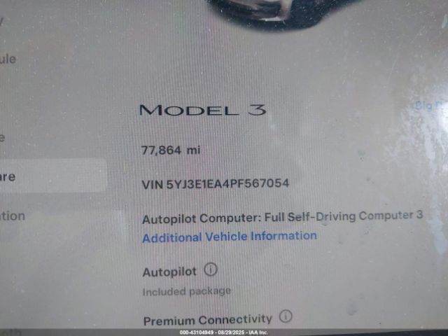 2023 TESLA MODEL 3 5YJ3E1EA4PF567054 Photo 6