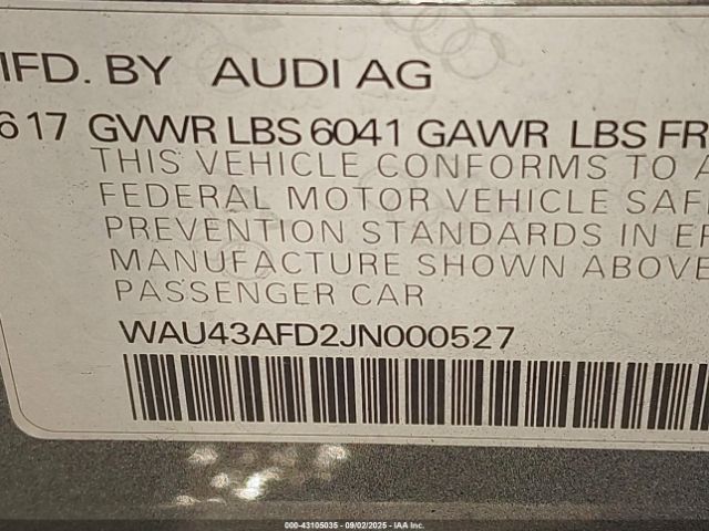 2018 AUDI A8 L WAU43AFD2JN000527 Photo 8