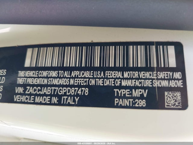 ZACCJABT7GPD87478 Jeep Renegade