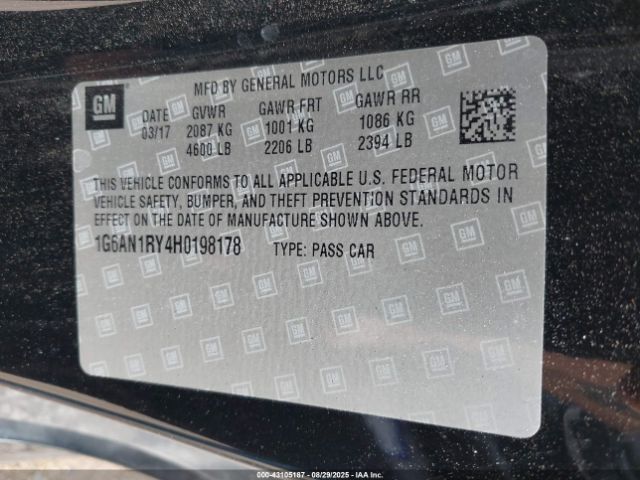 2017 CADILLAC ATS-V 1G6AN1RY4H0198178 Photo 8