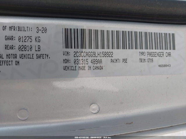 Chrysler 300 2020 2C3CCAGG9LH158922 Image 9