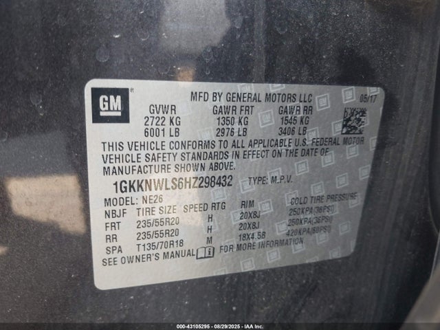 1GKKNWLS6HZ298432 GMC Acadia Slt-2