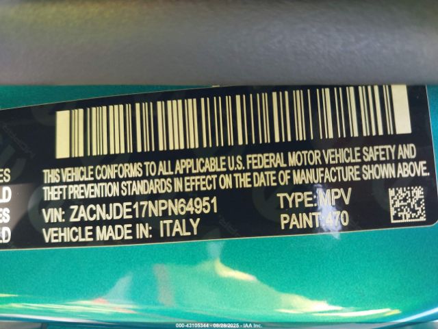 2022 JEEP RENEGADE ZACNJDE17NPN64951 Photo 8