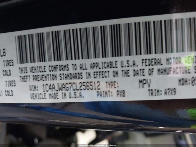 2012 JEEP WRANGLER 1C4AJWAG7CL256512 Photo 8