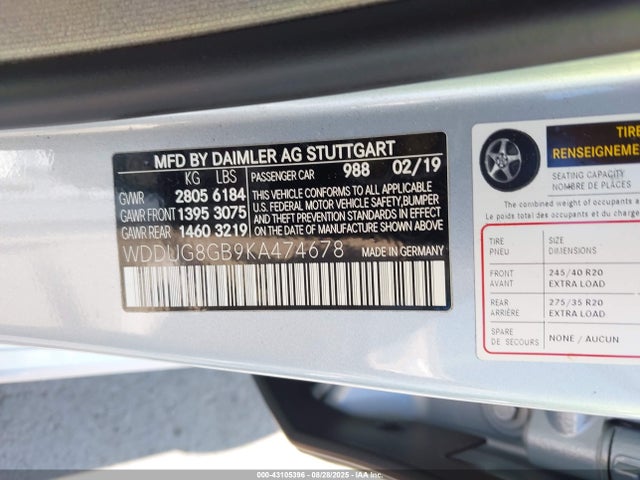WDDUG8GB9KA474678 Mercedes-Benz m176