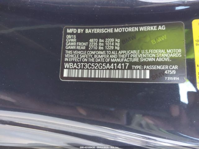 2016 BMW 435I WBA3T3C52G5A41417 Photo 8
