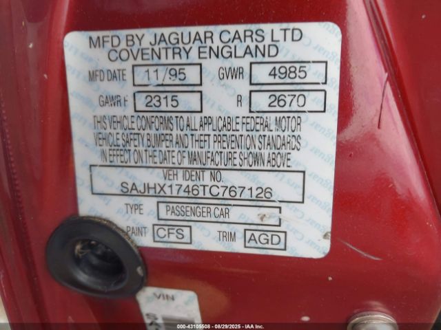 1996 JAGUAR XJ6 SAJHX1746TC767126 Photo 8