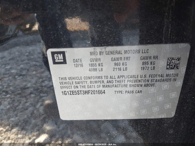 2017 CHEVROLET MALIBU 1G1ZE5ST3HF201664 Photo 8