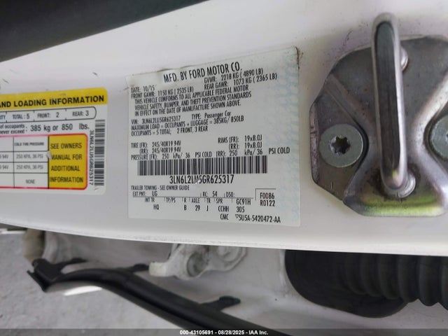 Lincoln MKZ 2016 3LN6L2LU5GR625317 Image 9