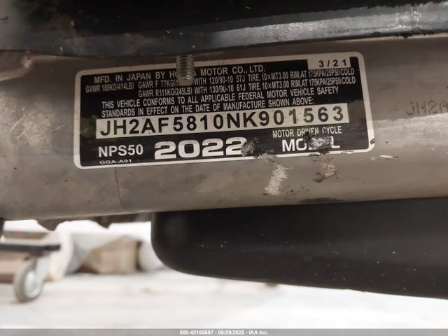 JH2AF5810NK901563 Honda 2022