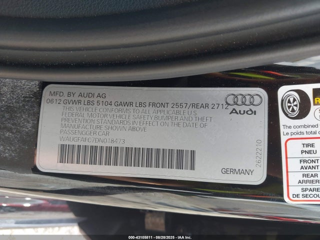 2013 AUDI A6 WAUGFAFC7DN018473 Photo 8