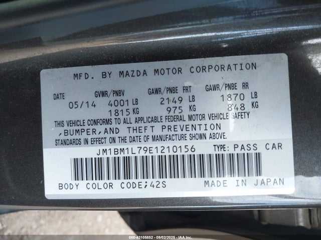 JM1BM1L79E1210156 Mazda pe