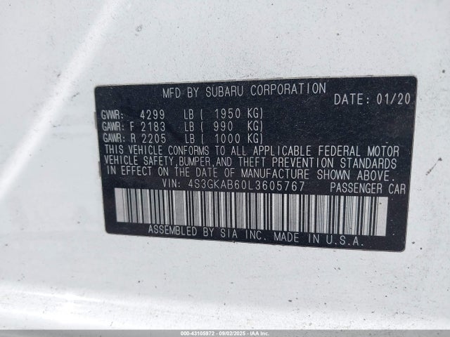 4S3GKAB60L3605767 Subaru Impreza