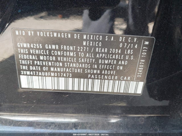 3VW4T7AU8FM017473 Volkswagen GTI