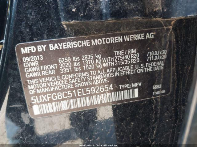 2014 BMW X6 5UXFG8C51EL592654 Photo 8