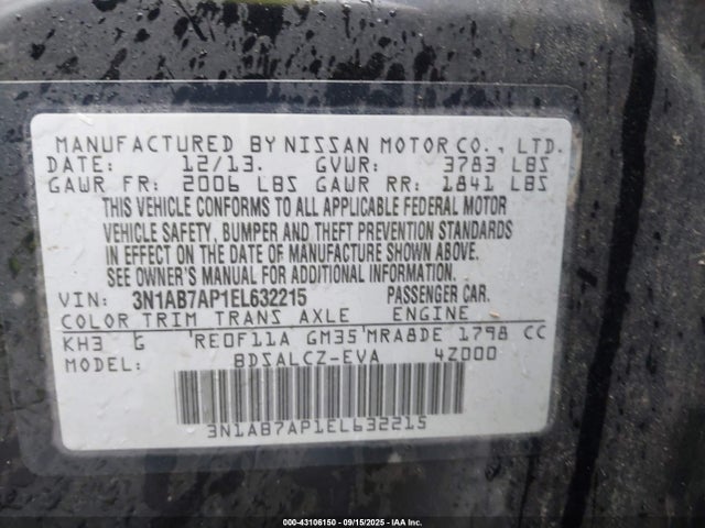 Nissan 2014 2014 3N1AB7AP1EL632215 Image 9