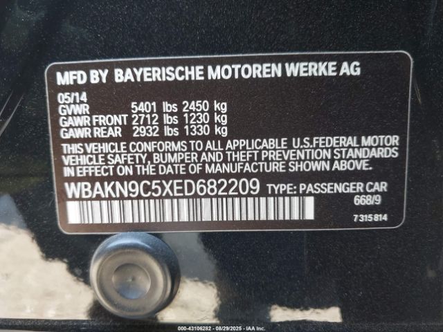 2014 BMW 550I WBAKN9C5XED682209 Photo 8