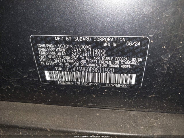 Subaru dib 2024 JF1VBAB60R9811920 Image 9