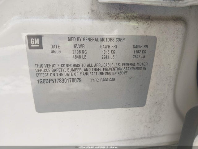 2009 CADILLAC CTS 1G6DF577890170879 Photo 8