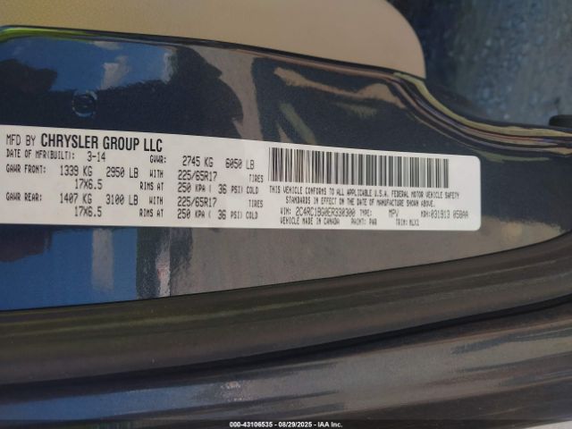 2014 CHRYSLER TOWN & COUNTRY 2C4RC1BG0ER330300 Photo 8