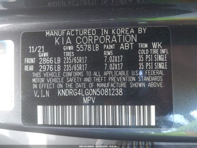2022 KIA SORENTO HYBRID KNDRG4LG0N5081238 Photo 8